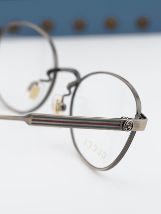 Gucci GG0591OJ 005 Oval Eyeglasses 50mm - Black / Gold main image 7